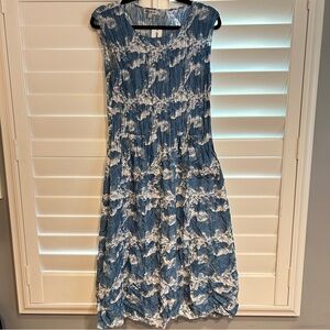 Alquema Smash Pockets Dress in Clouds Blue White Size 2 Size 12-16